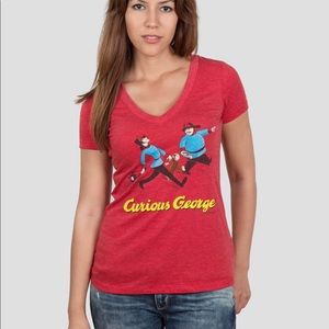 Out of Print Curious George T Shirt Size Small